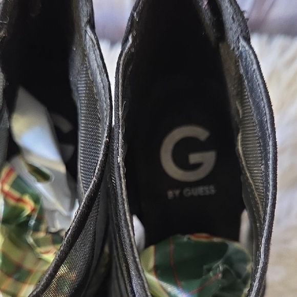 G by Guess Black Mesh Heeled Boots Size 8M - Picture 6 of 6